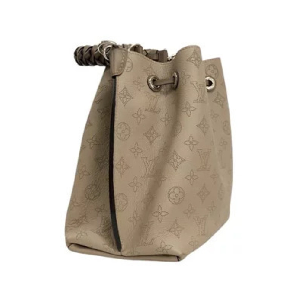 Louis Vuitton Moulia Mahina Calf Leather Galet Shoulder Bag Blanc White Beige